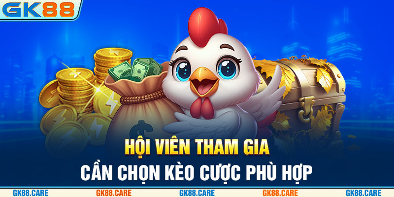 Hội viên tham gia cần chọn kèo cược phù hợp